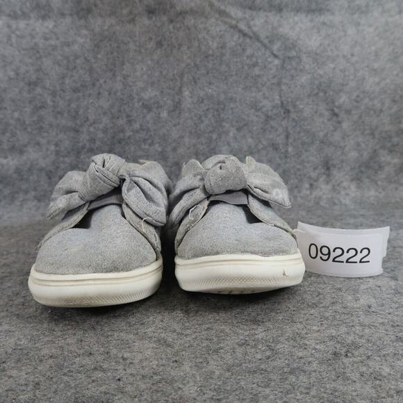 Funky Monkey Shoes Kids 9 Slip On Sneakers Bow Grey Girls Trainer Casual Comfort - Picture 3 of 13